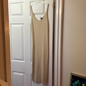 AQUA Cream Knit Dress